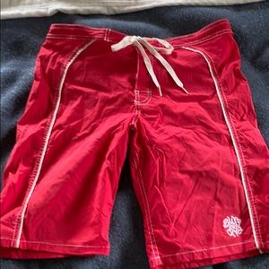 Surf Diva Red Board Shorts Size Lg
